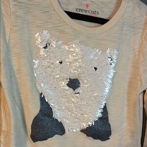 Cream Long Sleeve Girls Shirt 12/14